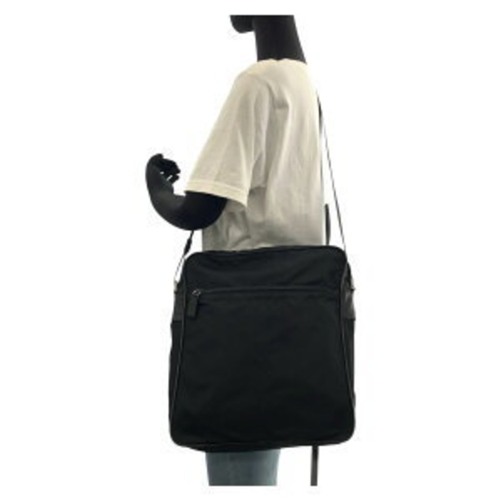 Prada Nylon Leather Shoulder Triangular Tessuto B… - image 6